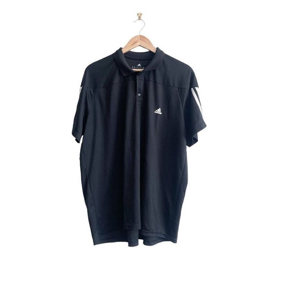 Adidas Cimalite Golf Polo Shirt Short Sleeved Black Men's 2XL - Picture 1 of 9